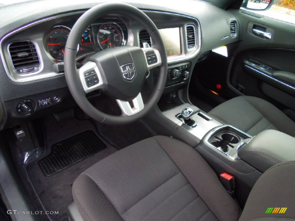 Black Interior 2012 Dodge Charger SXT Photo #64145717