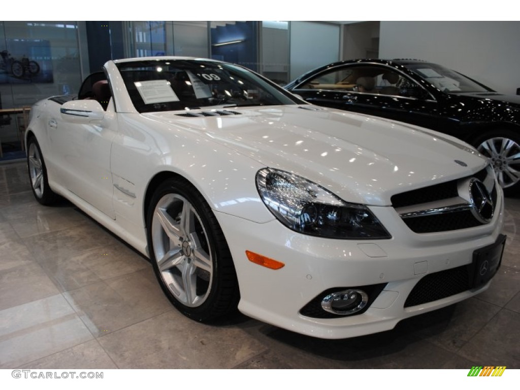 Diamond White Metallic 2009 Mercedes-Benz SL 550 Roadster Exterior Photo #64150194