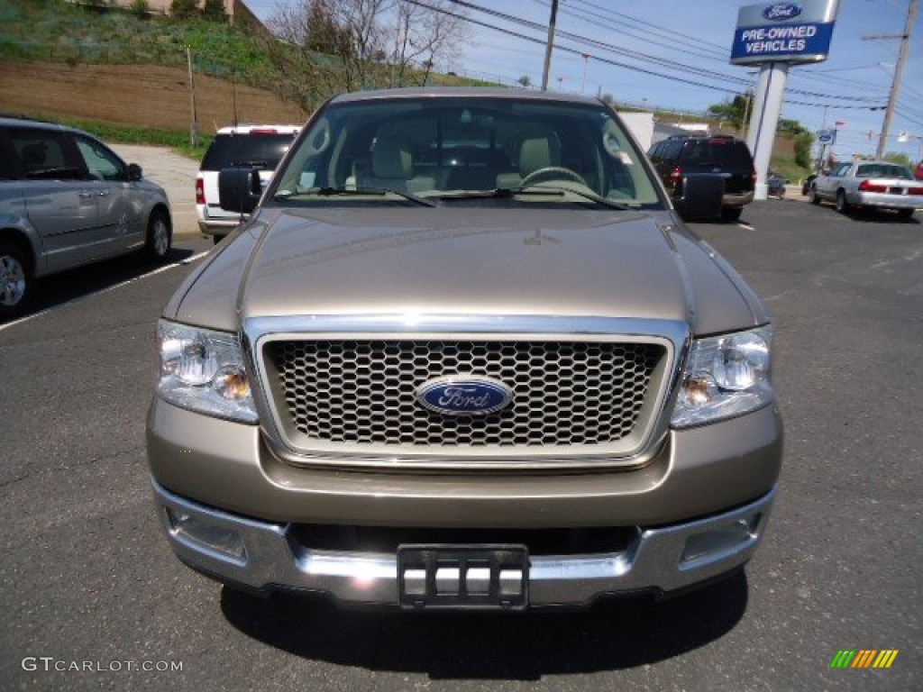 2004 F150 Lariat SuperCab - Arizona Beige Metallic / Tan photo #6