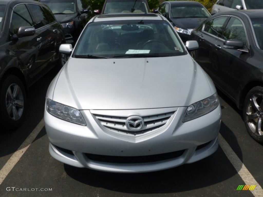 2003 MAZDA6 s Sedan - Satin Silver Metallic / Black photo #2