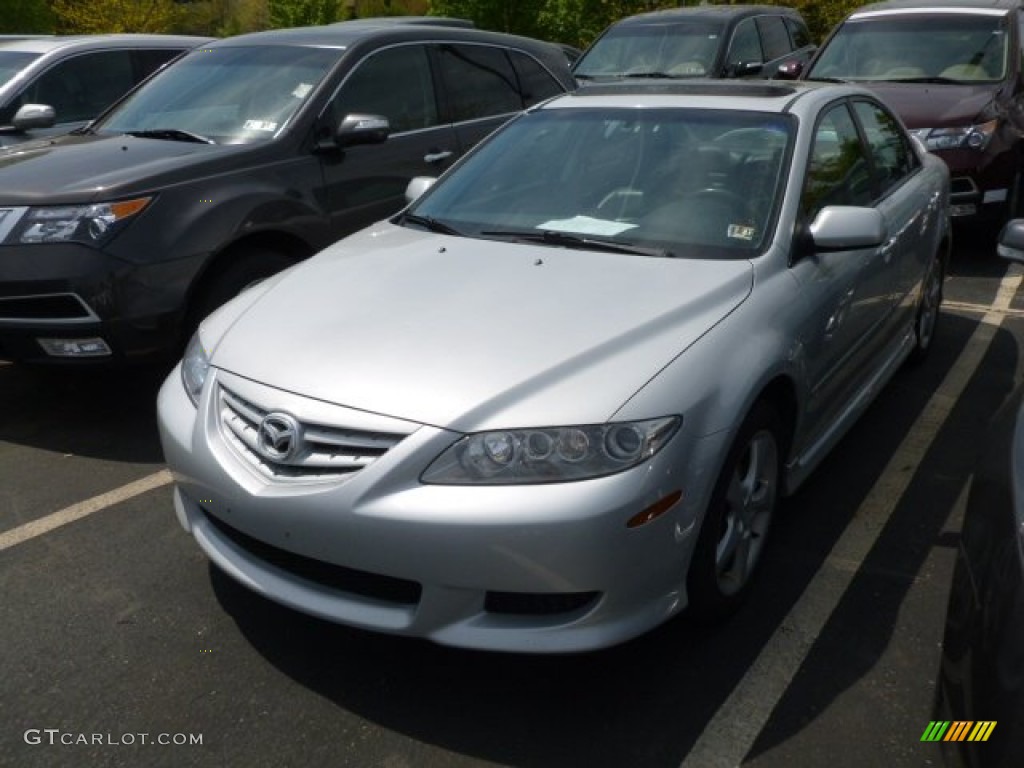 2003 MAZDA6 s Sedan - Satin Silver Metallic / Black photo #3