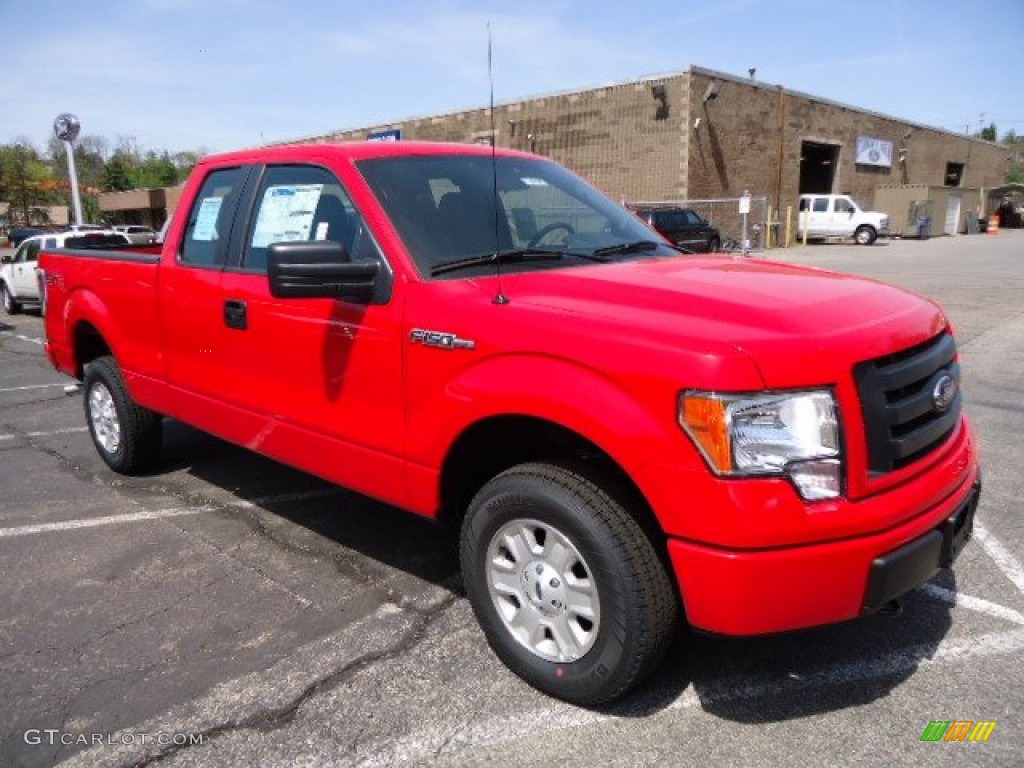 2012 F150 STX SuperCab 4x4 - Race Red / Steel Gray photo #1