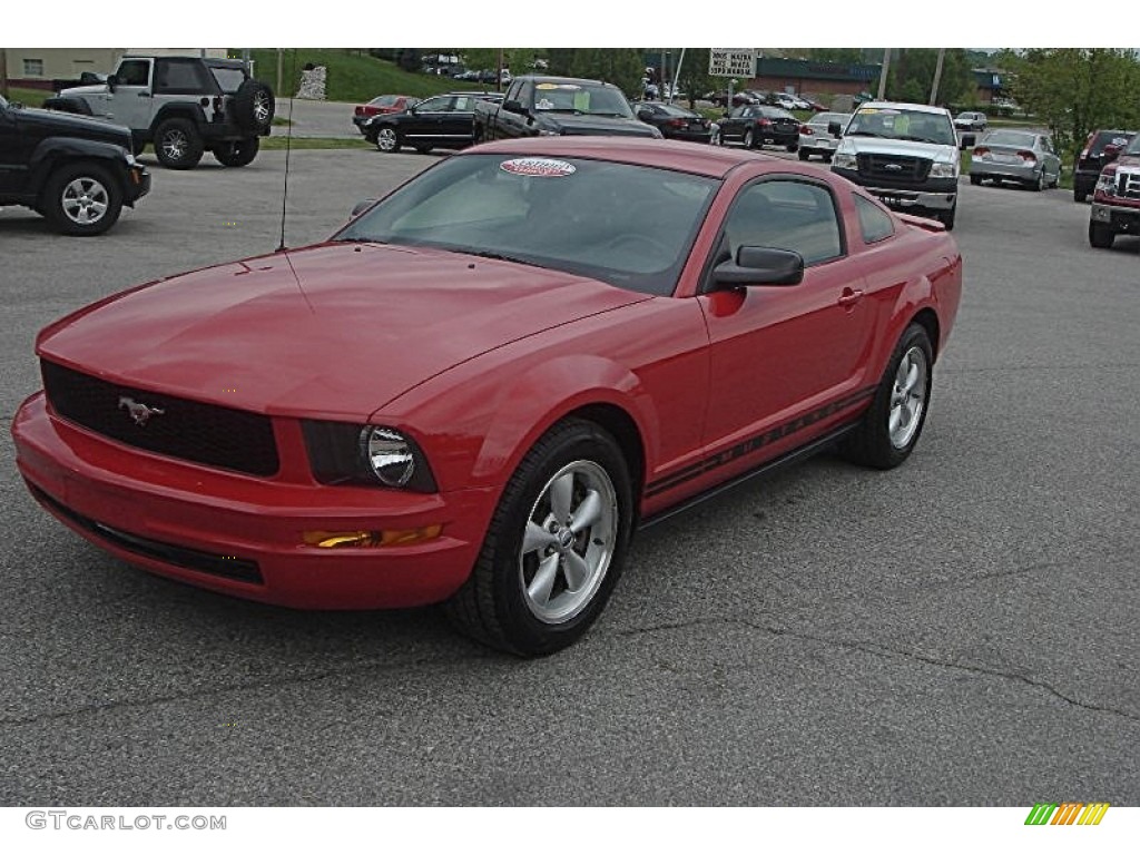 2008 Mustang V6 Deluxe Coupe - Torch Red / Dark Charcoal photo #1