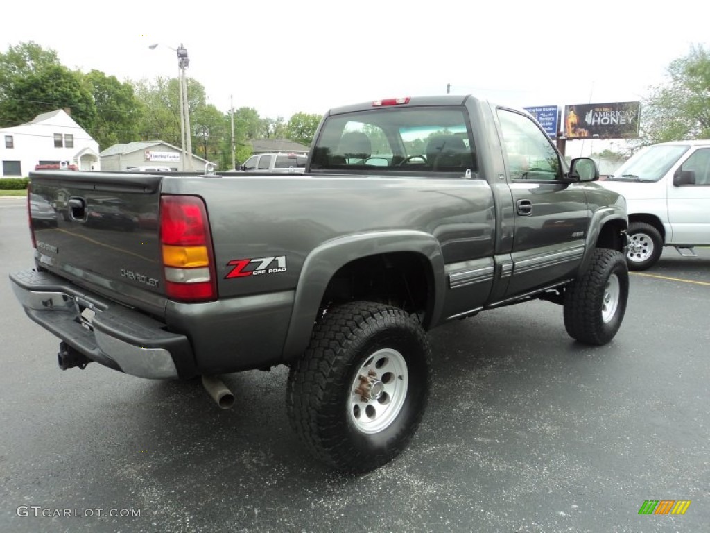 2002 Silverado 1500 LS Regular Cab 4x4 - Medium Charcoal Gray Metallic / Graphite Gray photo #3