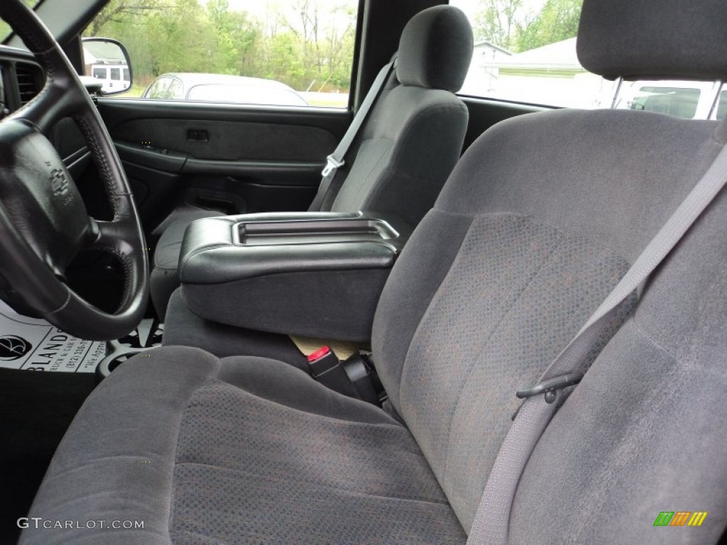 2002 Silverado 1500 LS Regular Cab 4x4 - Medium Charcoal Gray Metallic / Graphite Gray photo #17