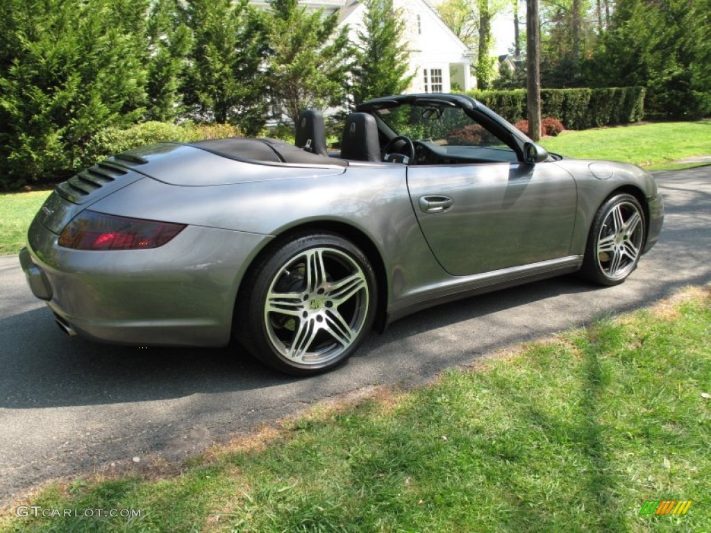 2007 911 Carrera 4 Cabriolet - Meteor Grey Metallic / Black photo #6