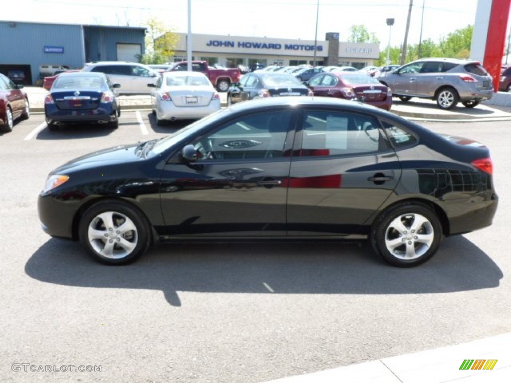 2010 Elantra SE - Ebony Black / Gray photo #8