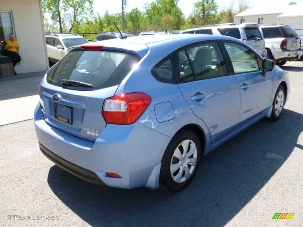 2012 Impreza 2.0i 5 Door - Sky Blue Metallic / Ivory photo #7
