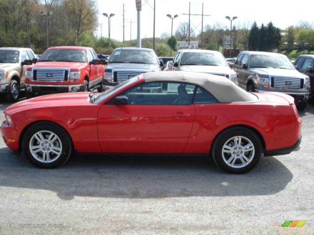 2011 Mustang V6 Convertible - Race Red / Stone photo #20