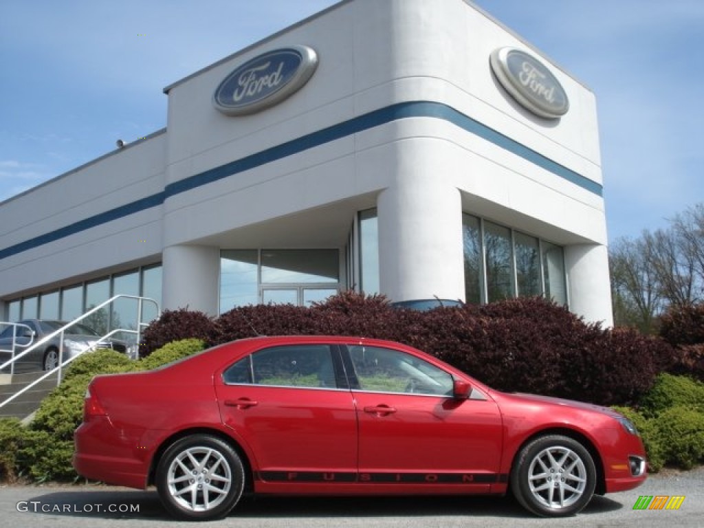 2011 Fusion SEL - Red Candy Metallic / Medium Light Stone photo #1