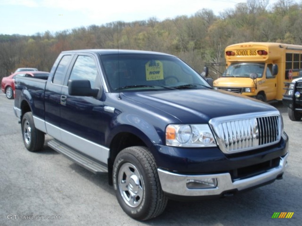2005 F150 XLT SuperCab 4x4 - True Blue Metallic / Medium Flint Grey photo #2