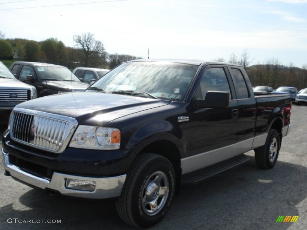 2005 F150 XLT SuperCab 4x4 - True Blue Metallic / Medium Flint Grey photo #4
