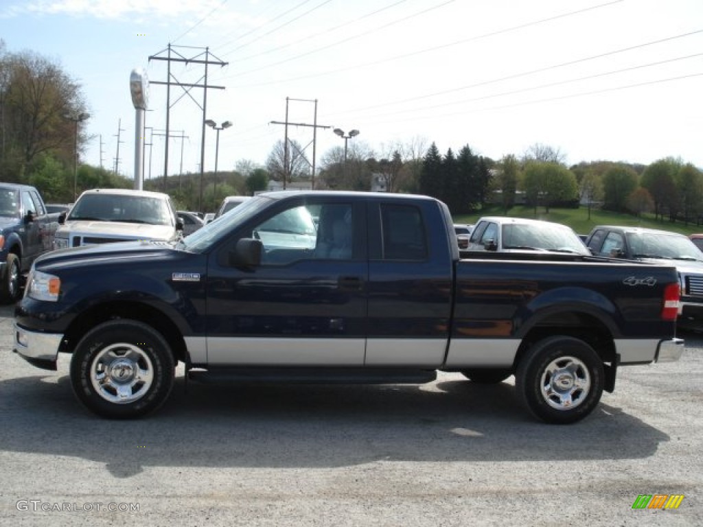 2005 F150 XLT SuperCab 4x4 - True Blue Metallic / Medium Flint Grey photo #5
