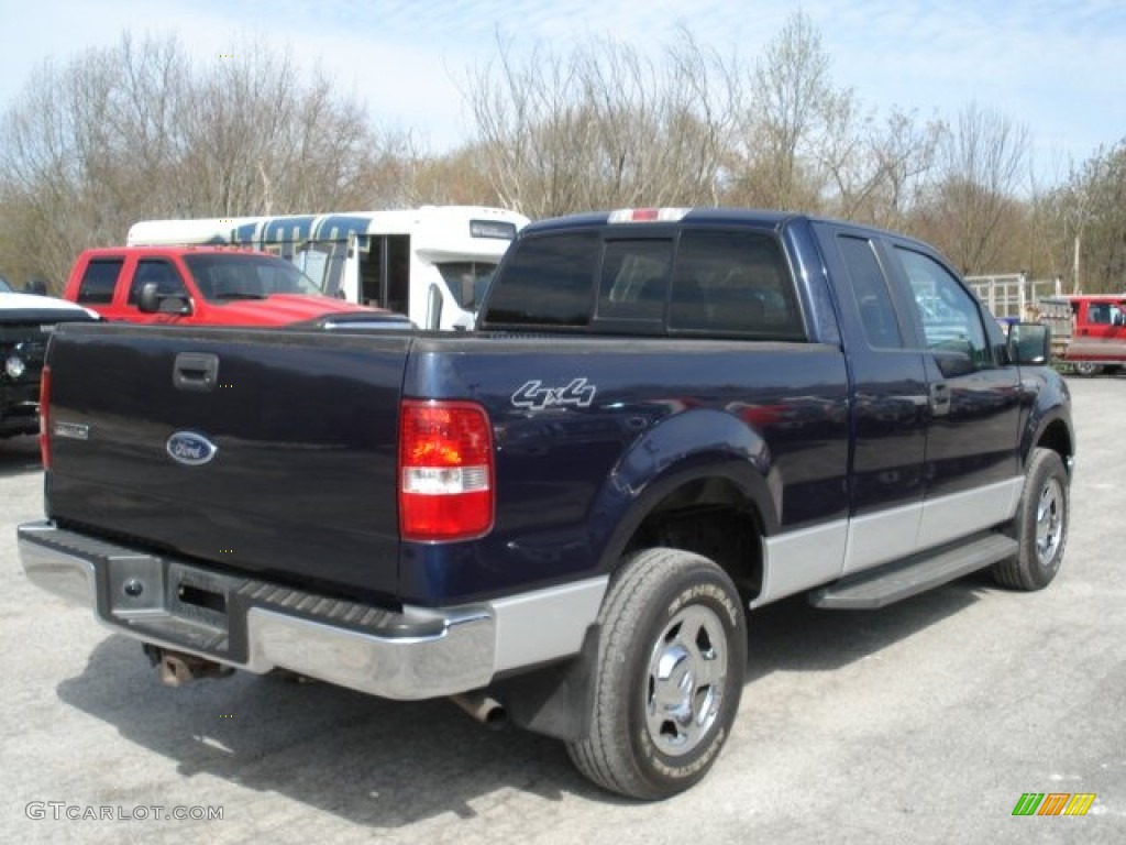 2005 F150 XLT SuperCab 4x4 - True Blue Metallic / Medium Flint Grey photo #8