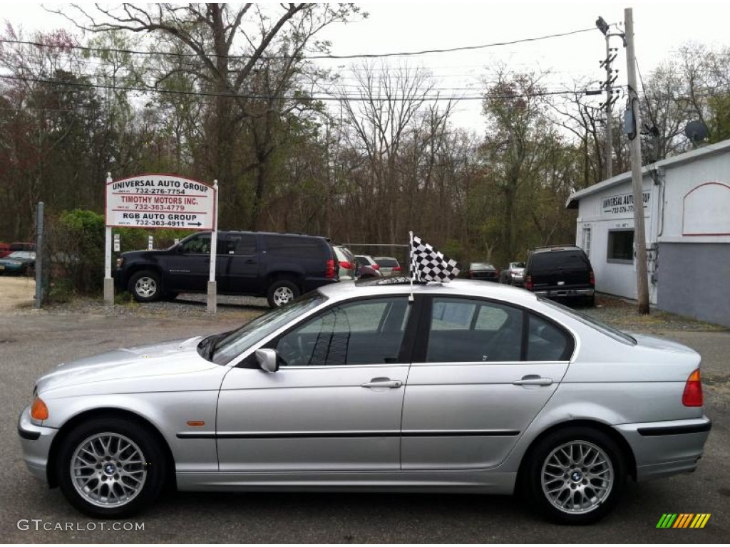 2000 3 Series 328i Sedan - Titanium Silver Metallic / Black photo #4