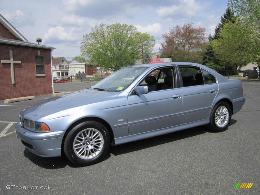 2003 5 Series 530i Sedan - Blue Water Metallic / Black photo #1