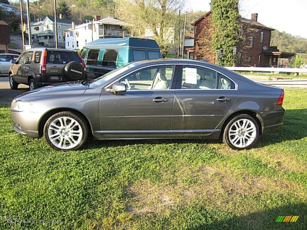 2008 S80 T6 AWD - Titanium Gray Metallic / Sandstone Beige photo #2