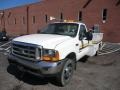 1999 Oxford White Ford F550 Super Duty XL Regular Cab Stake Truck  photo #2