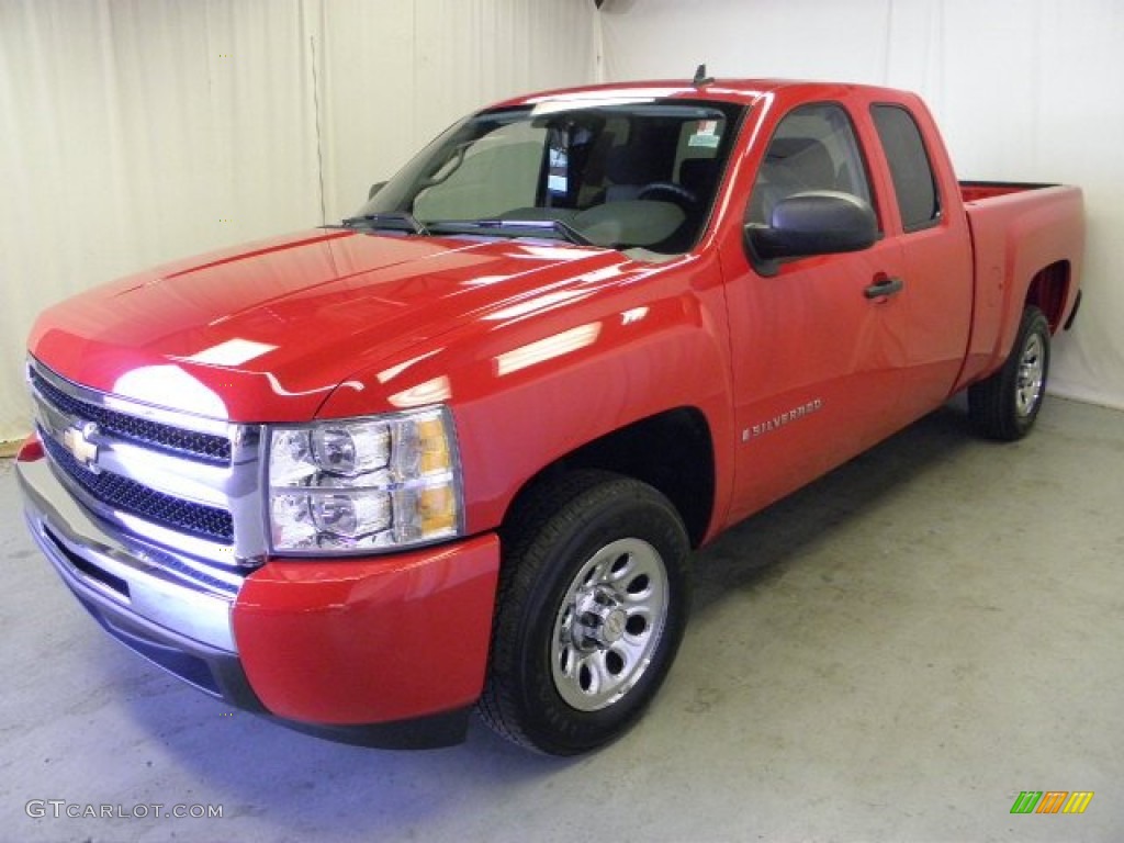 2009 Silverado 1500 Extended Cab - Victory Red / Dark Titanium photo #3