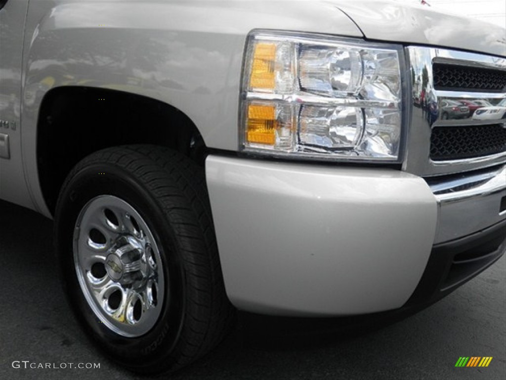 2009 Silverado 1500 LS Extended Cab - Silver Birch Metallic / Dark Titanium photo #2