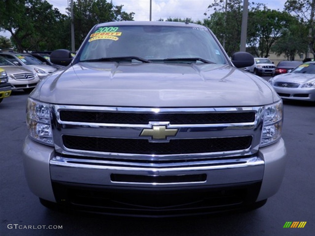 2009 Silverado 1500 LS Extended Cab - Silver Birch Metallic / Dark Titanium photo #3