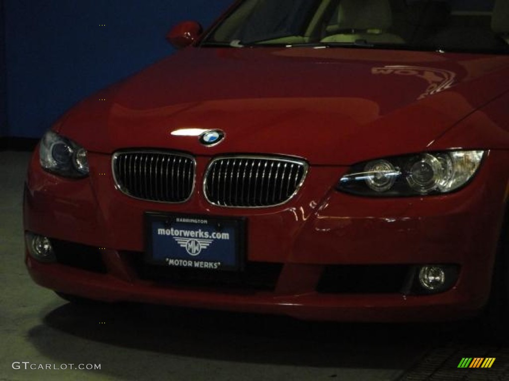 2007 3 Series 328xi Coupe - Crimson Red / Cream Beige Dakota Leather photo #3