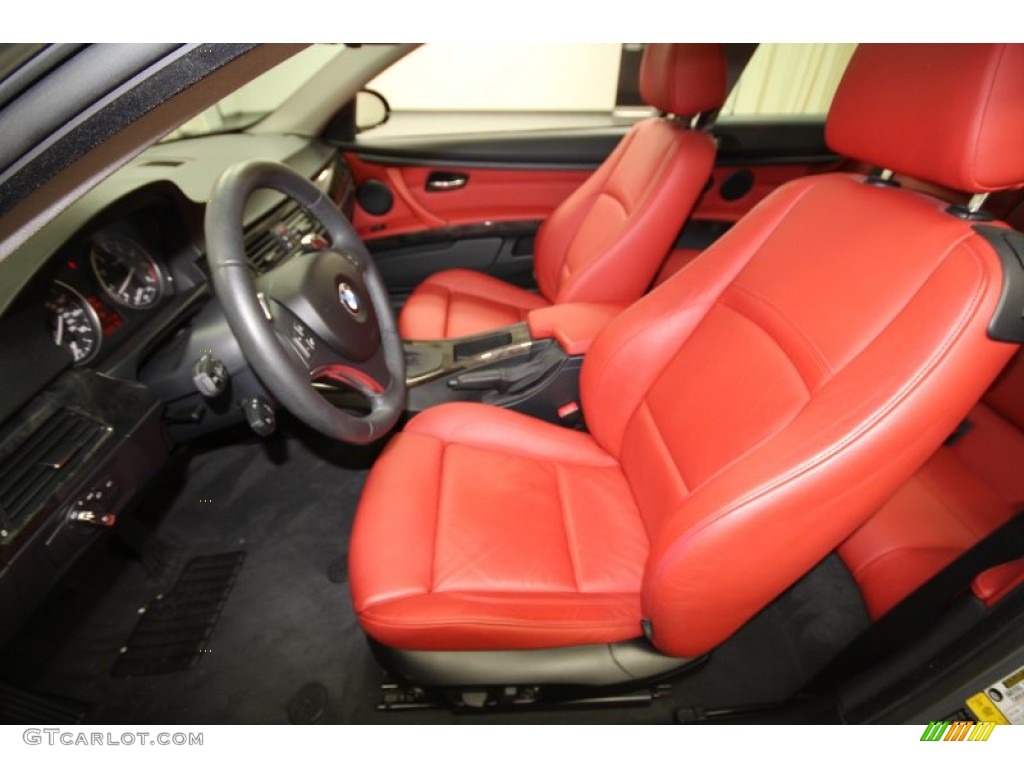 2009 3 Series 328xi Coupe - Space Grey Metallic / Coral Red/Black Dakota Leather photo #3