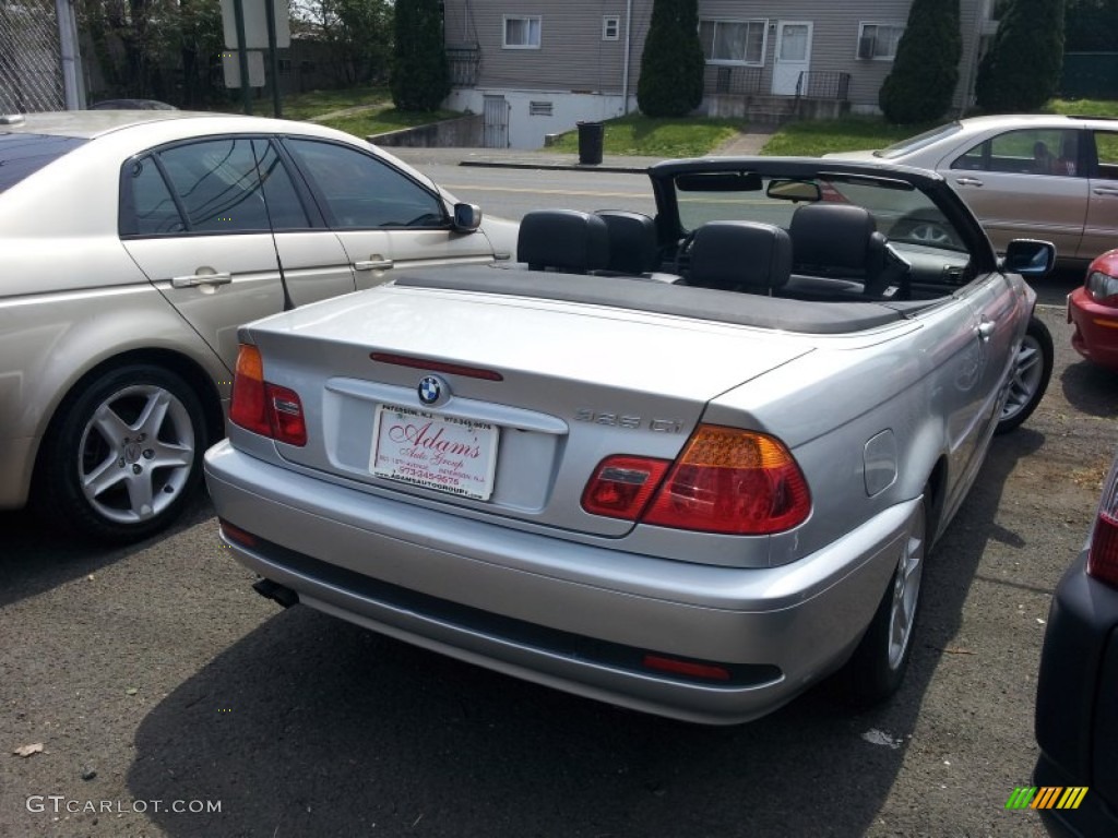 2004 3 Series 325i Convertible - Titanium Silver Metallic / Black photo #7