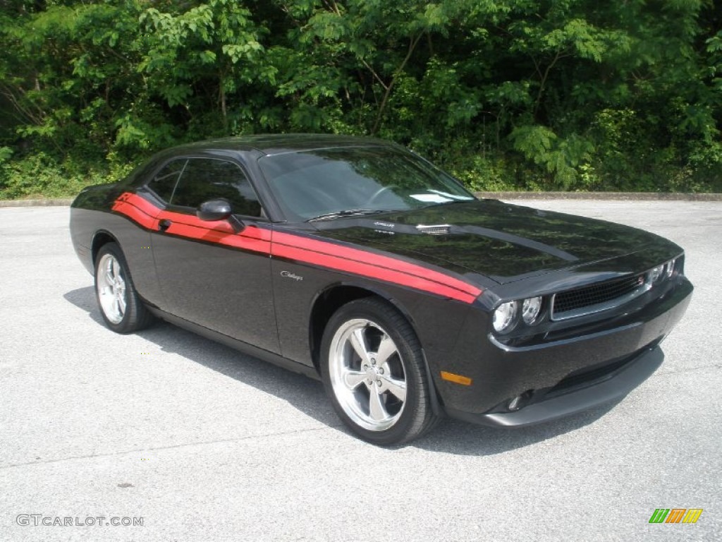 Brilliant Black Crystal Pearl 2011 Dodge Challenger R/T Classic Exterior Photo #64172695