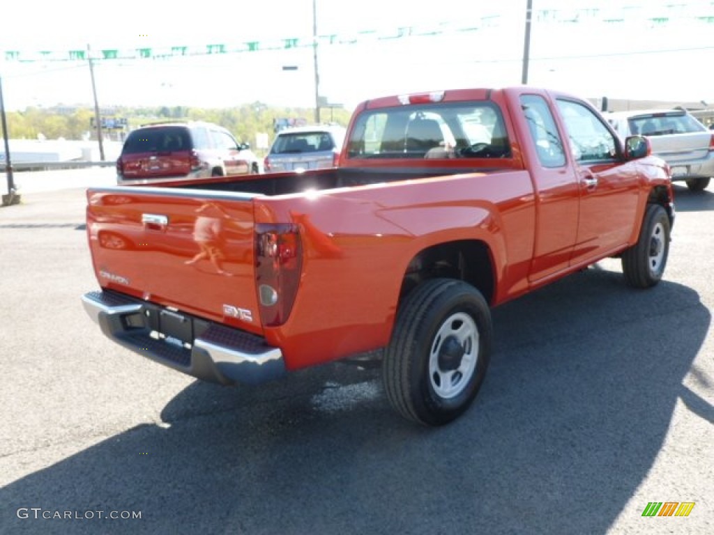 2012 Canyon Work Truck Extended Cab 4x4 - Red Orange Metallic / Ebony photo #7