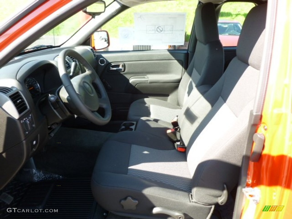 2012 Canyon Work Truck Extended Cab 4x4 - Red Orange Metallic / Ebony photo #16