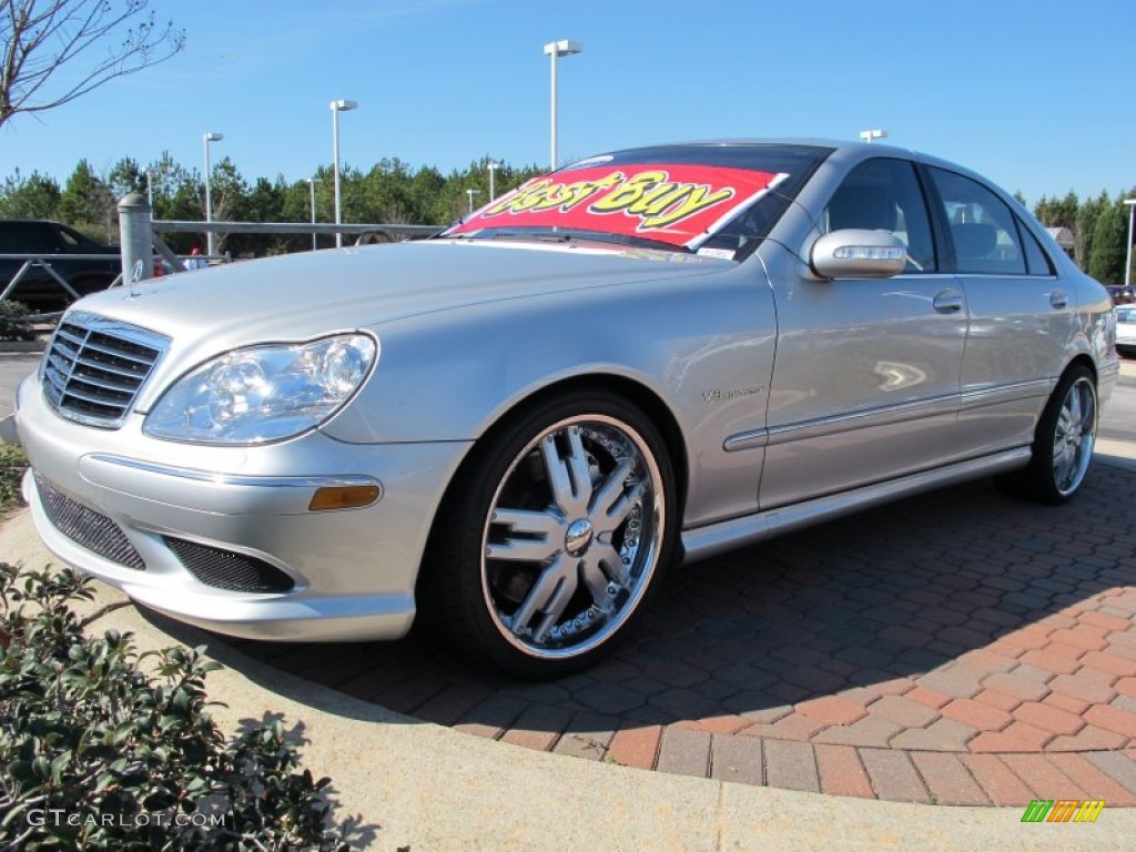 2004 S 55 AMG Sedan - Brilliant Silver Metallic / Black photo #1