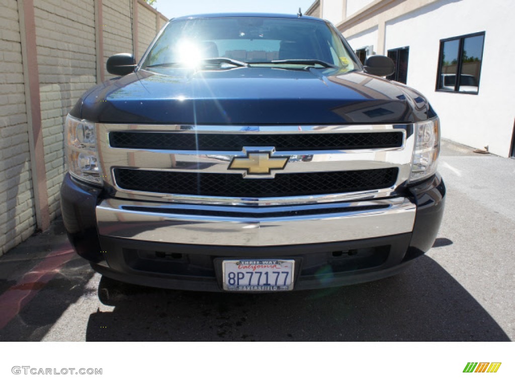 2008 Silverado 1500 LS Crew Cab - Dark Blue Metallic / Dark Titanium photo #2