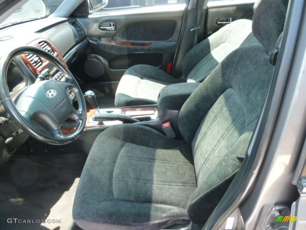 2002 Sonata GLS V6 - Slate Gray / Black photo #10