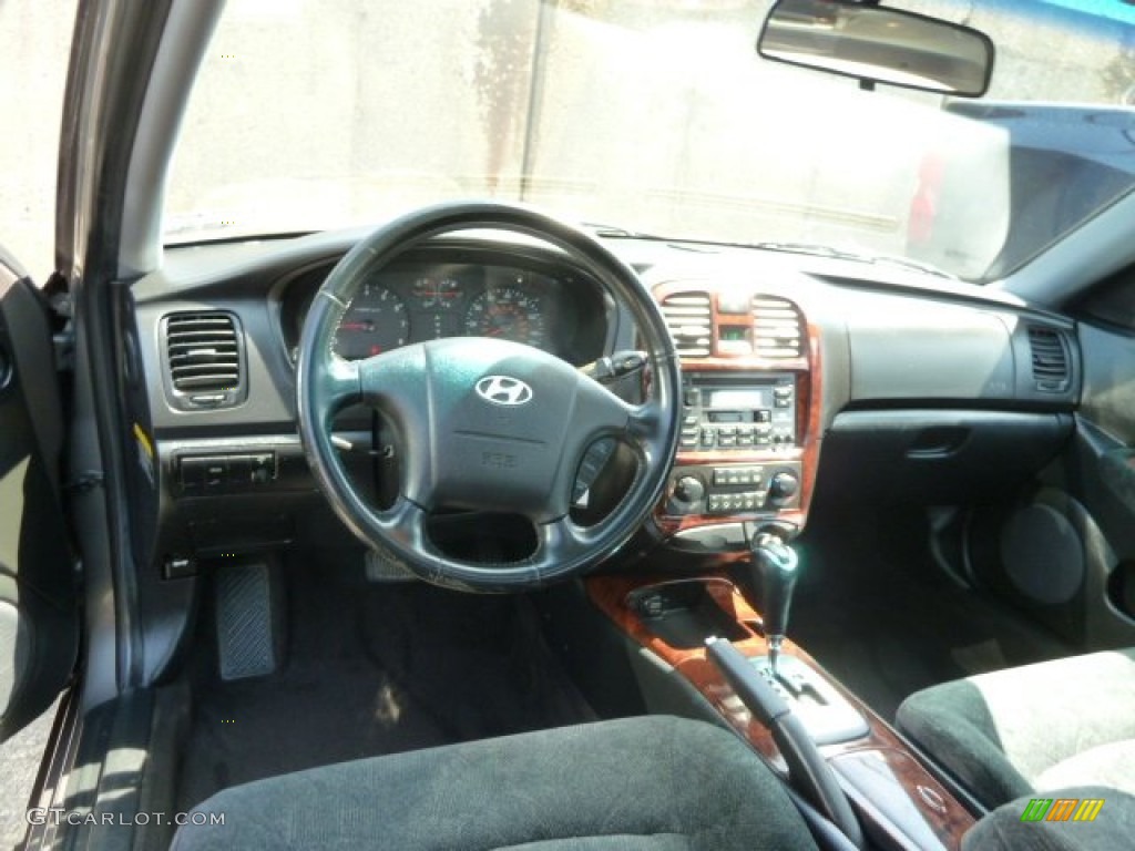 2002 Sonata GLS V6 - Slate Gray / Black photo #12