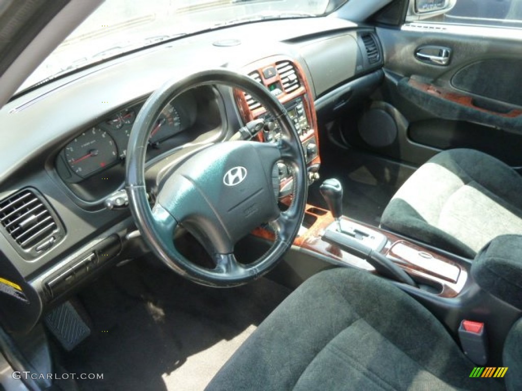 2002 Sonata GLS V6 - Slate Gray / Black photo #15