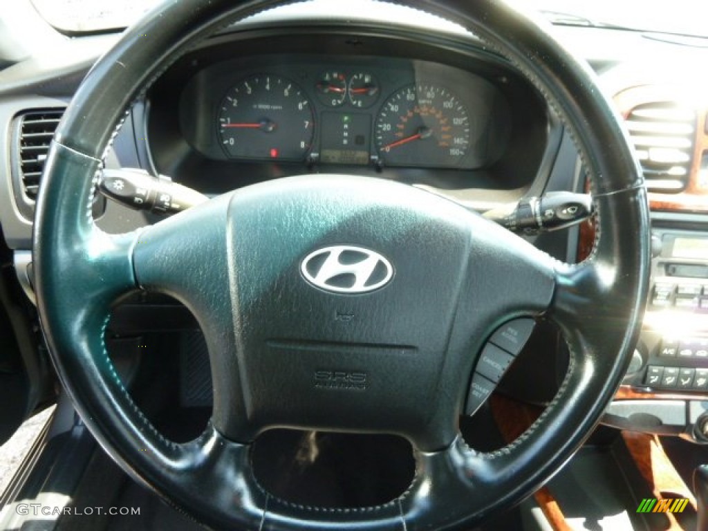 2002 Sonata GLS V6 - Slate Gray / Black photo #17
