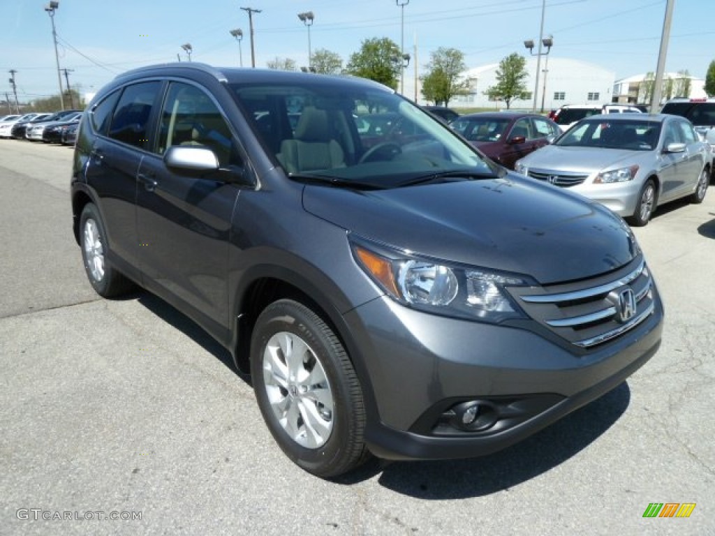 2012 CR-V EX-L 4WD - Polished Metal Metallic / Gray photo #7