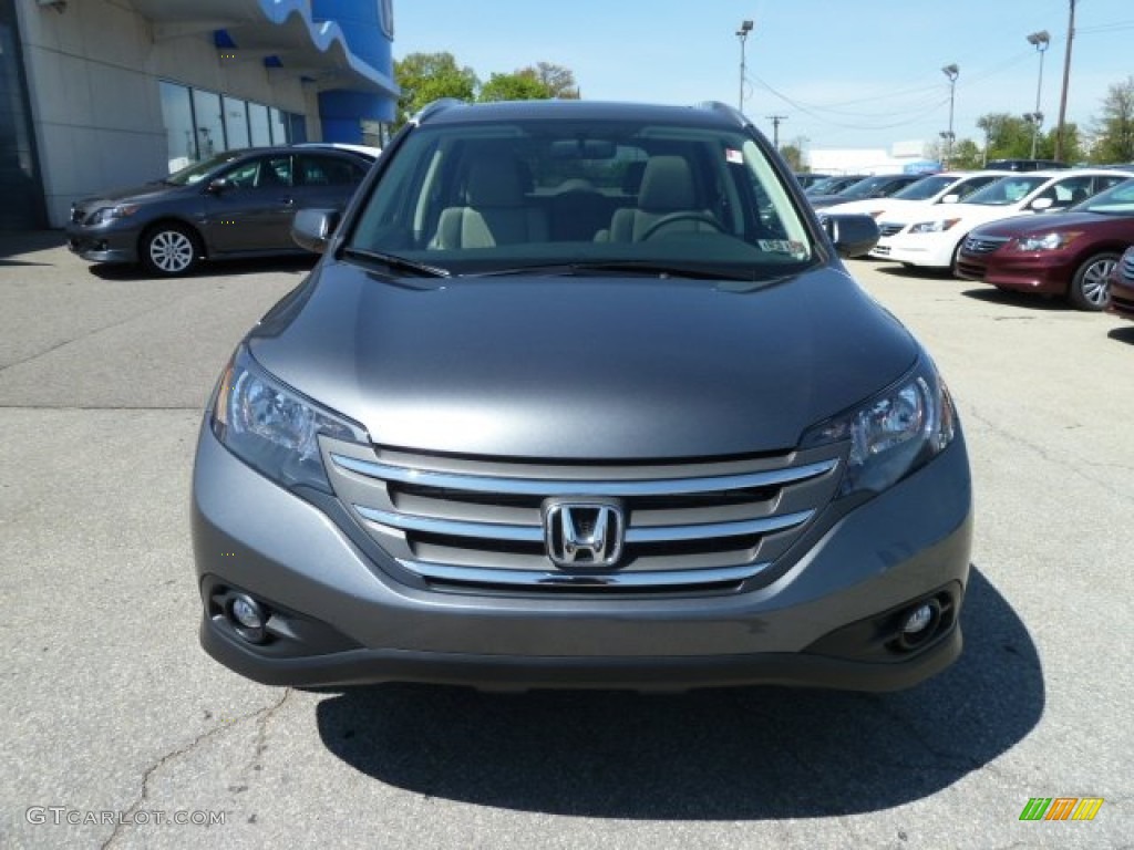 2012 CR-V EX-L 4WD - Polished Metal Metallic / Gray photo #8