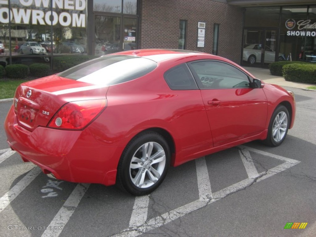 2010 Altima 2.5 S Coupe - Red Alert / Charcoal photo #3