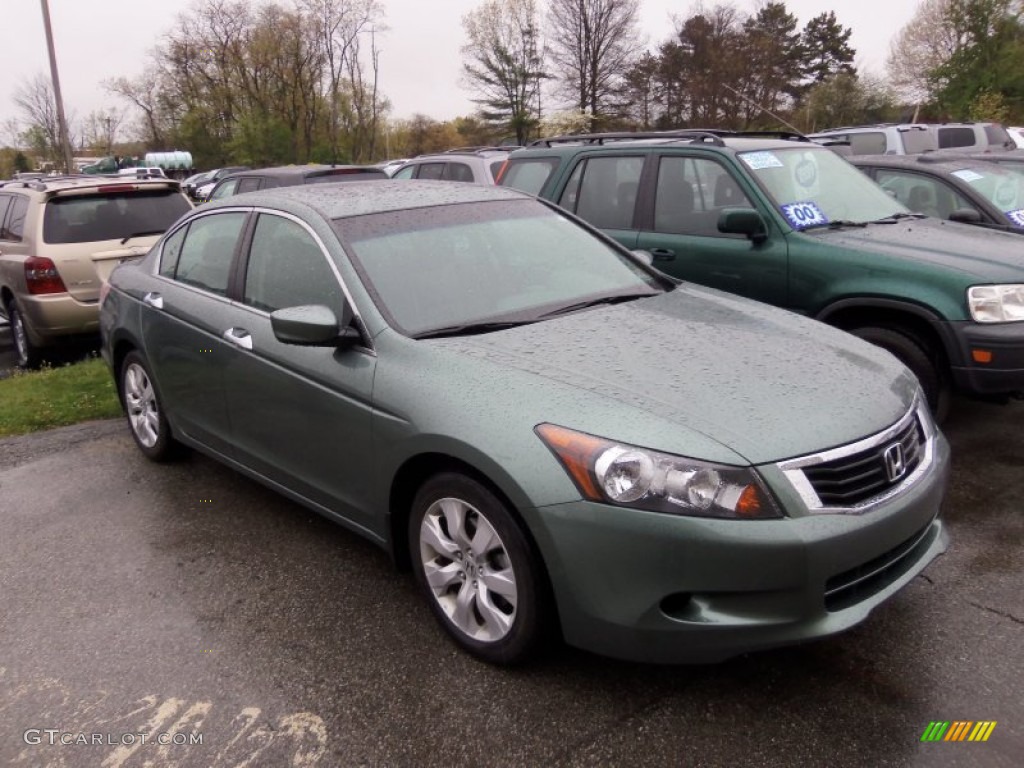 2009 Accord EX-L V6 Sedan - Mystic Green Metallic / Black photo #1