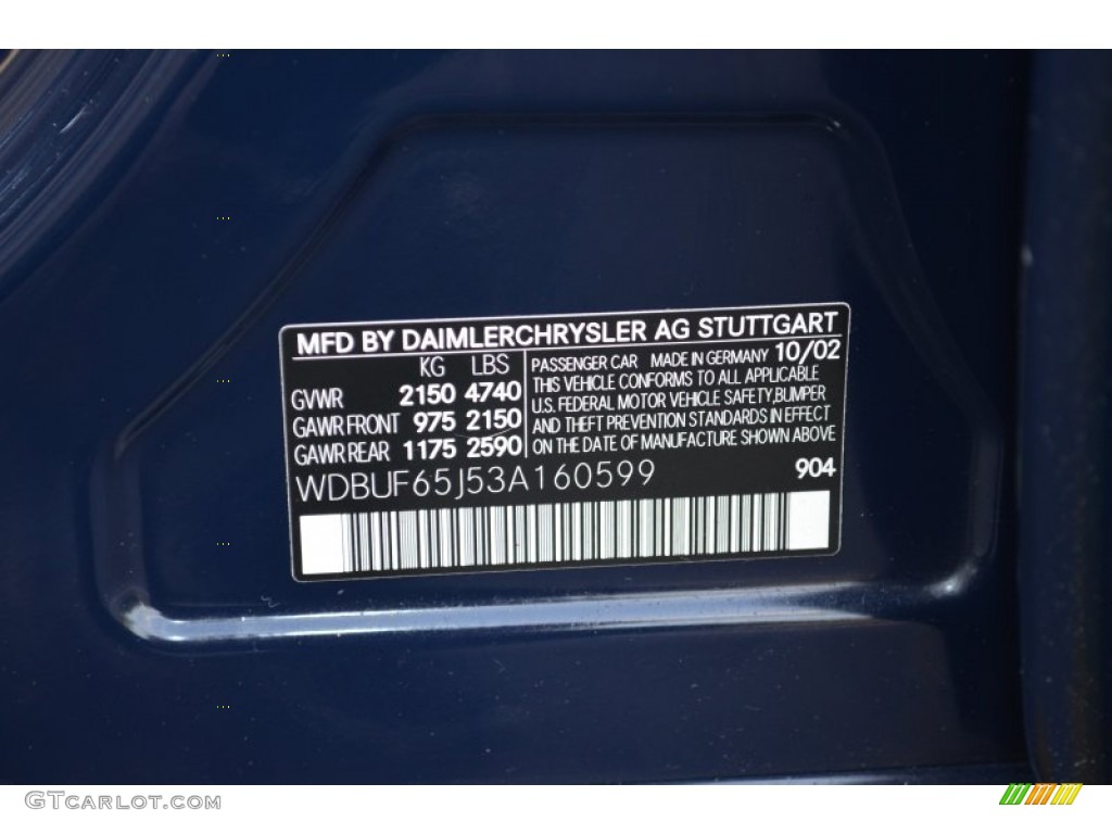 Pearl blue paint mercedes code