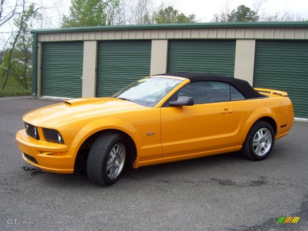 2008 Mustang GT Premium Convertible - Grabber Orange / Dark Charcoal photo #1