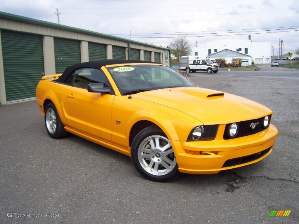 2008 Mustang GT Premium Convertible - Grabber Orange / Dark Charcoal photo #3