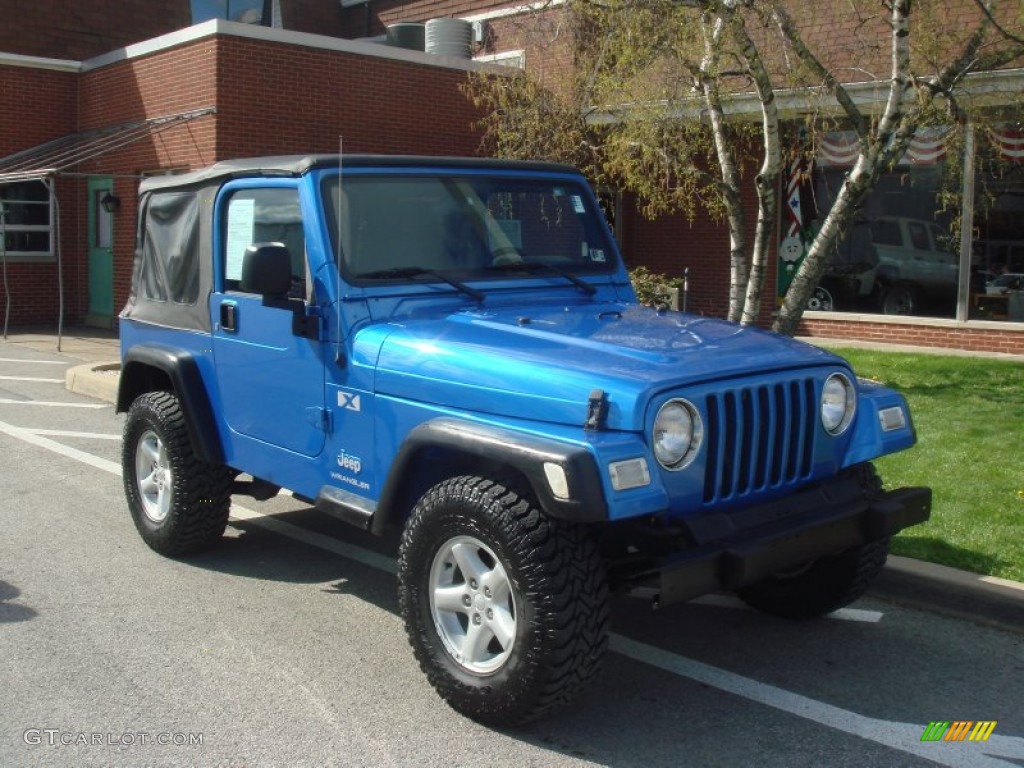 2003 Wrangler X 4x4 - Intense Blue Pearl / Dark Slate Gray photo #1