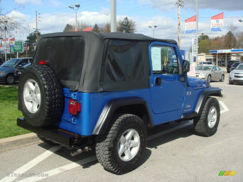 2003 Wrangler X 4x4 - Intense Blue Pearl / Dark Slate Gray photo #3