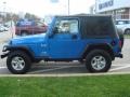 2003 Intense Blue Pearl Jeep Wrangler X 4x4  photo #7