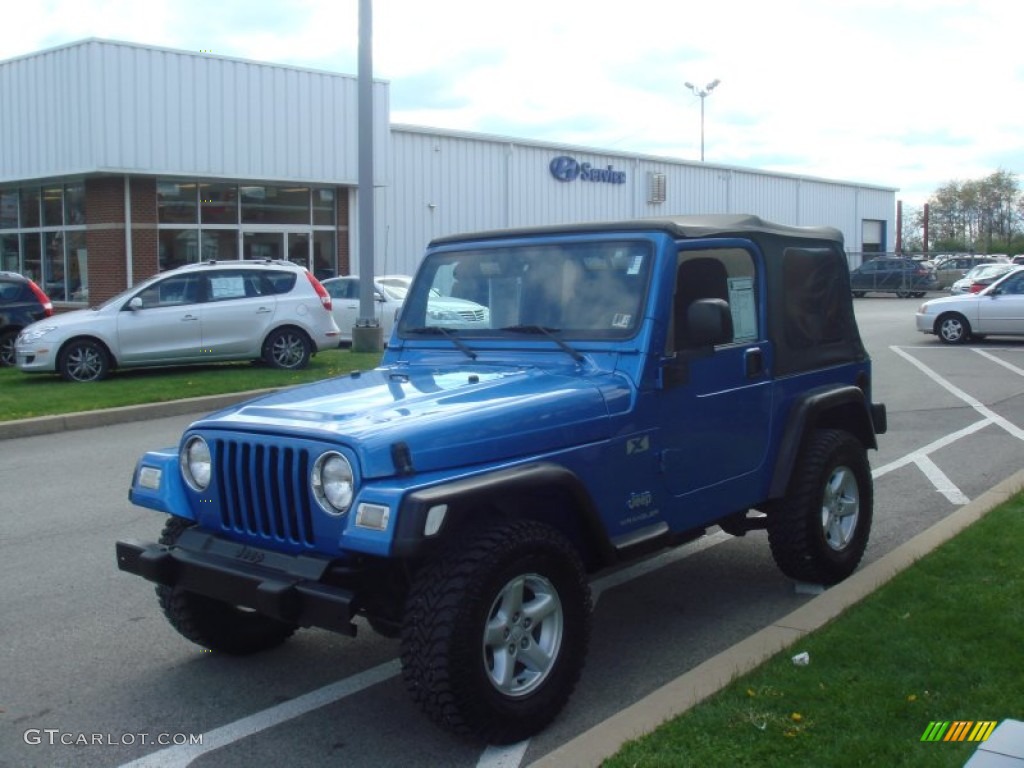 2003 Wrangler X 4x4 - Intense Blue Pearl / Dark Slate Gray photo #8