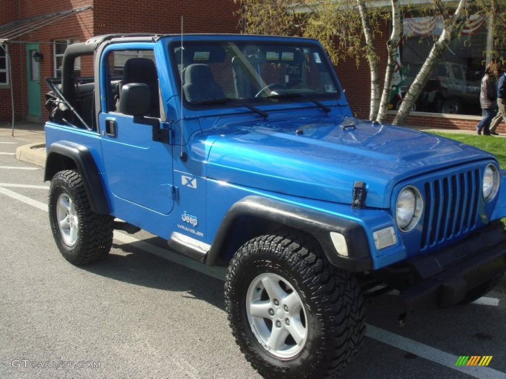 2003 Wrangler X 4x4 - Intense Blue Pearl / Dark Slate Gray photo #15