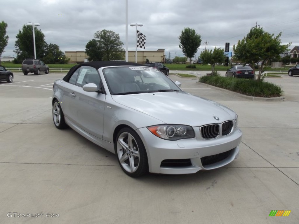 2009 1 Series 135i Convertible - Titanium Silver Metallic / Grey Boston Leather photo #2